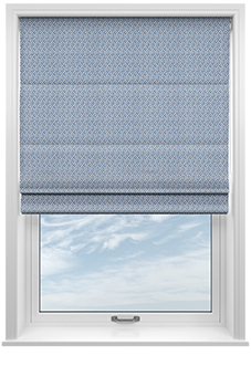 Aztec, Indigo - Roman Blind